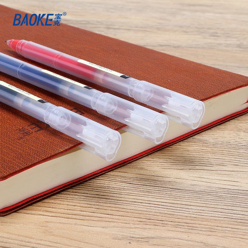 宝克(BAOKE)PC5028 0.5mm全针管大容量中性笔/学生作业水笔/商务办公签字笔 12支/盒 1盒图片