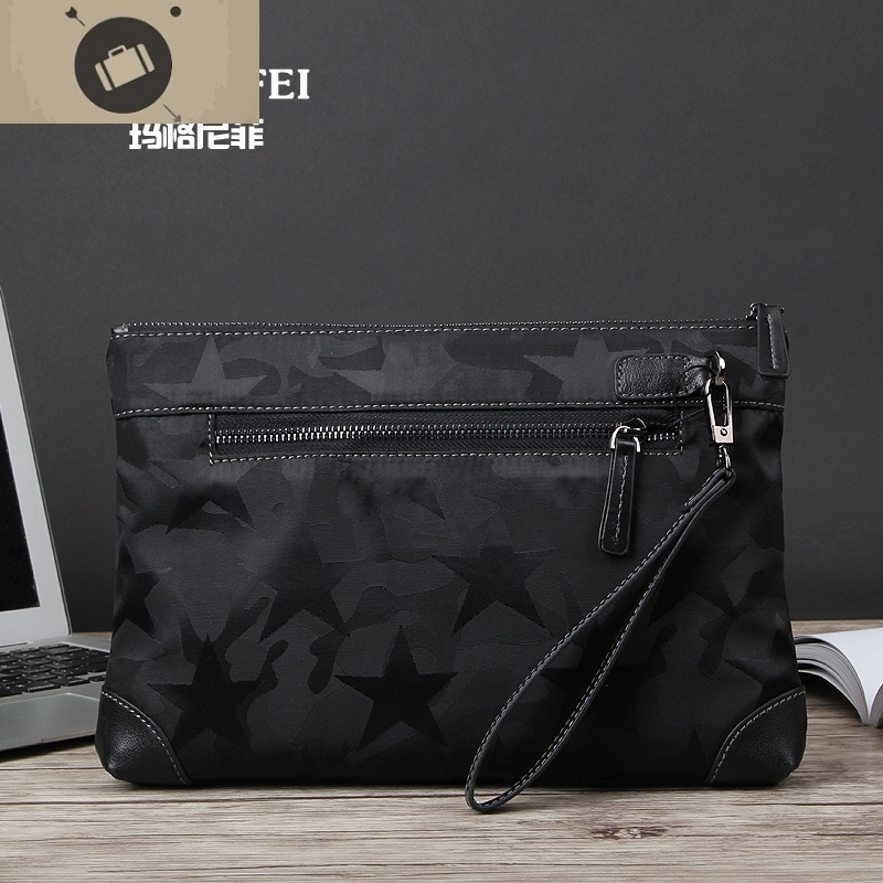 男士手包男手拿包新款时尚手抓包帆布包男款潮休闲信封包艾狄伊娃手拿