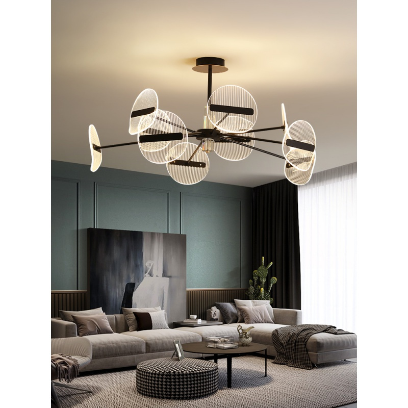 吊灯客厅灯现代简约大气吸顶灯饰led餐厅卧室轻奢北欧灯具闪电客吸顶