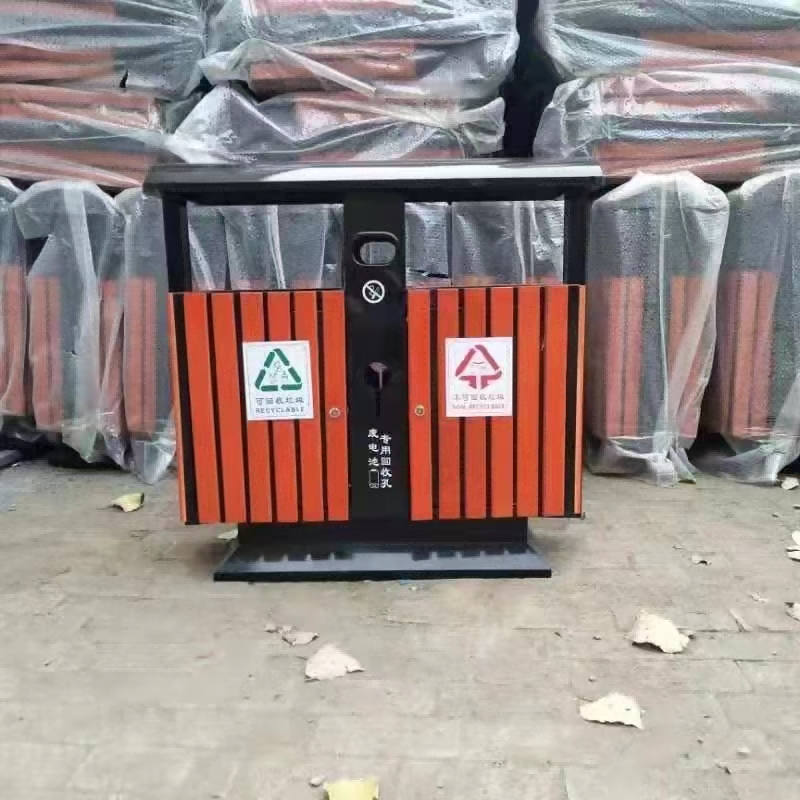 一禾亼物双位垃圾桶YH-XGB274高清大图
