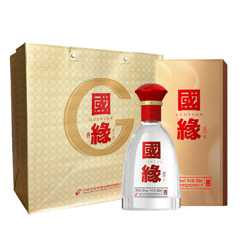今世缘 国缘单开 幽雅醇厚型白酒 42度 500ml*6瓶 整箱装 苏宁自营