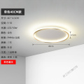 苏宁放心购卧室灯吸顶灯简约现代温馨浪漫网红北欧灯具创意主卧房间轻奢灯饰_1 默认尺寸 金色边框_50w_圆形40cm_暖光