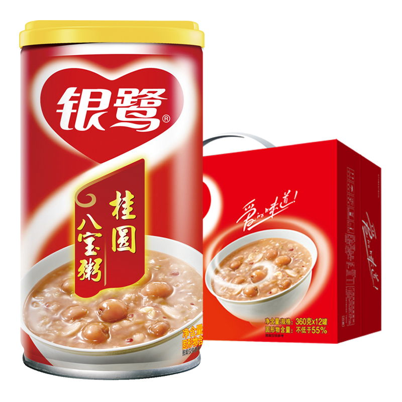 银鹭 桂圆八宝粥 360g*12 速食粥(新老包装交替发货)