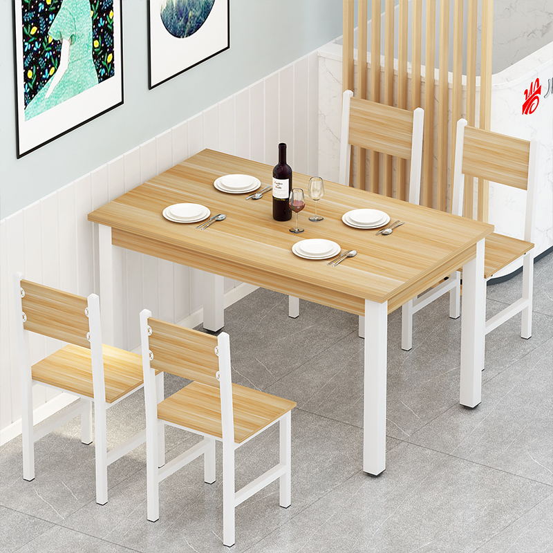 小吃桌饭店餐桌快餐桌椅组合简约现代餐厅食堂餐桌椅定制