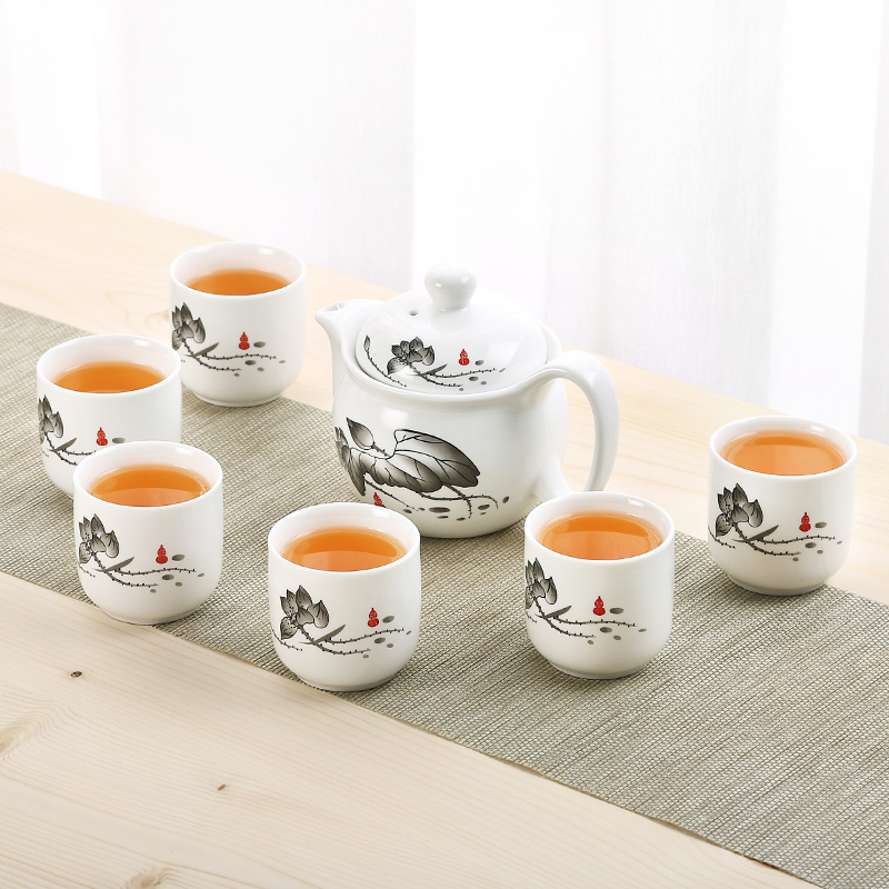 常生源 功夫茶具套装整套陶瓷茶壶茶杯带过滤整套 清韵茶具