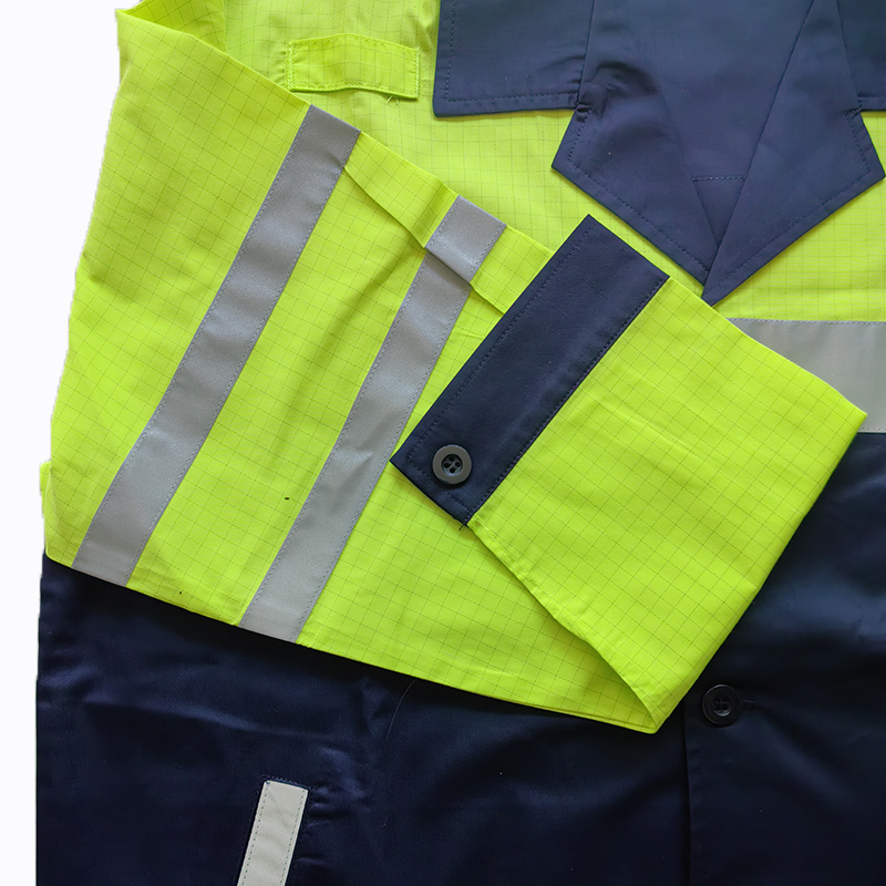 捷妮特 高可视警示防护全棉工作服夏装 JNT-7 套高清大图