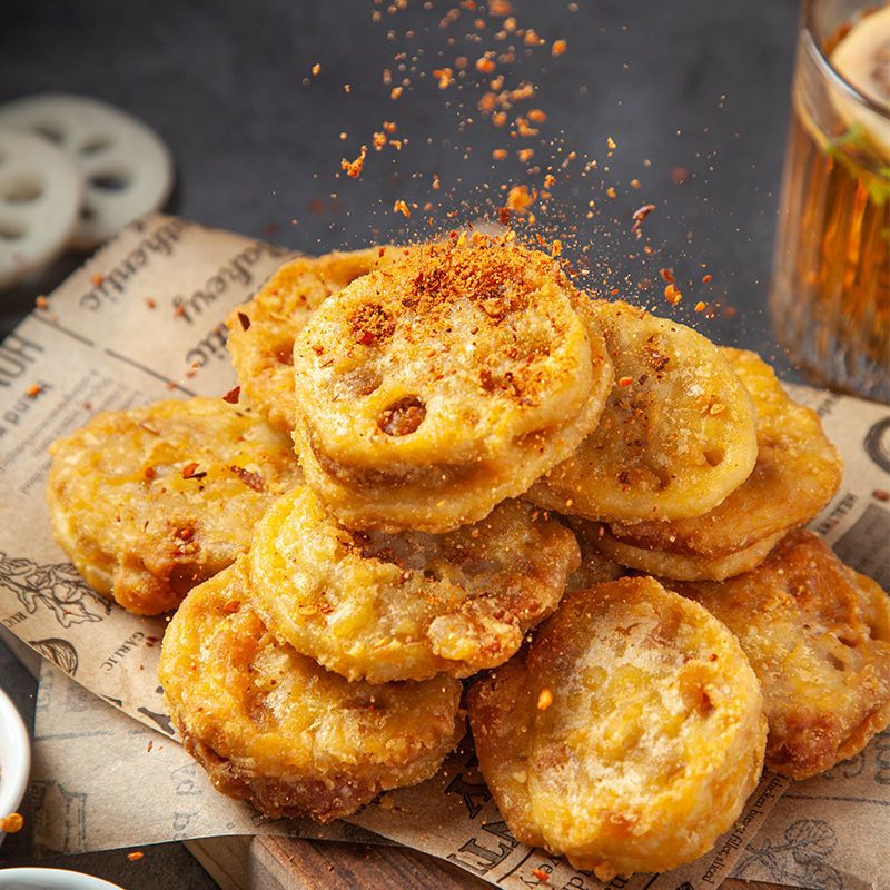 赛卡伊脆香藕盒1kg藕夹鸡肉批发整箱速食正宗油炸零食品速冻速食菜