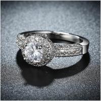 R813-CCouple Love Gold Rings铂金订婚戒指男女钻石情侣简约日韩送女朋友七夕情人节礼物