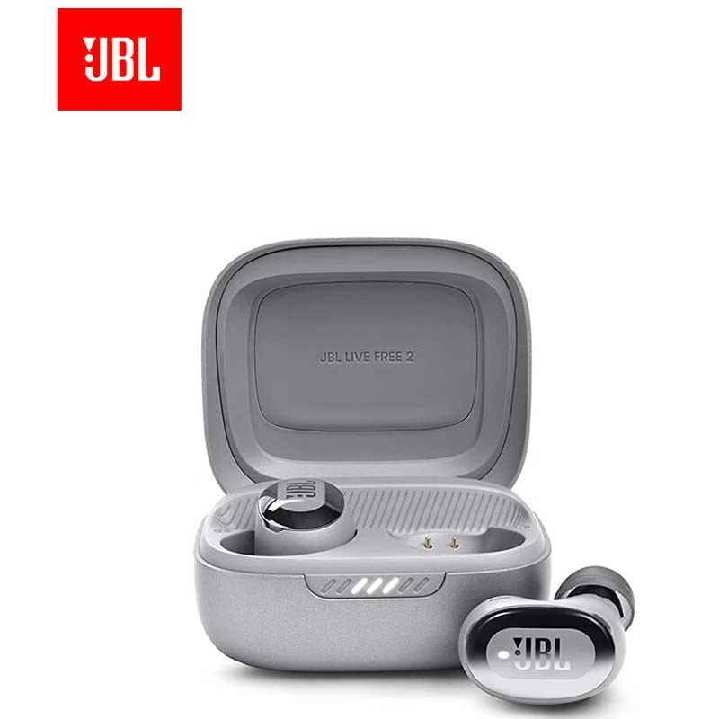 JBL LIVE FREE2真无线入耳式蓝牙耳机主动降噪高音质音乐游戏运动耳机 苹果华为小米通用 银色