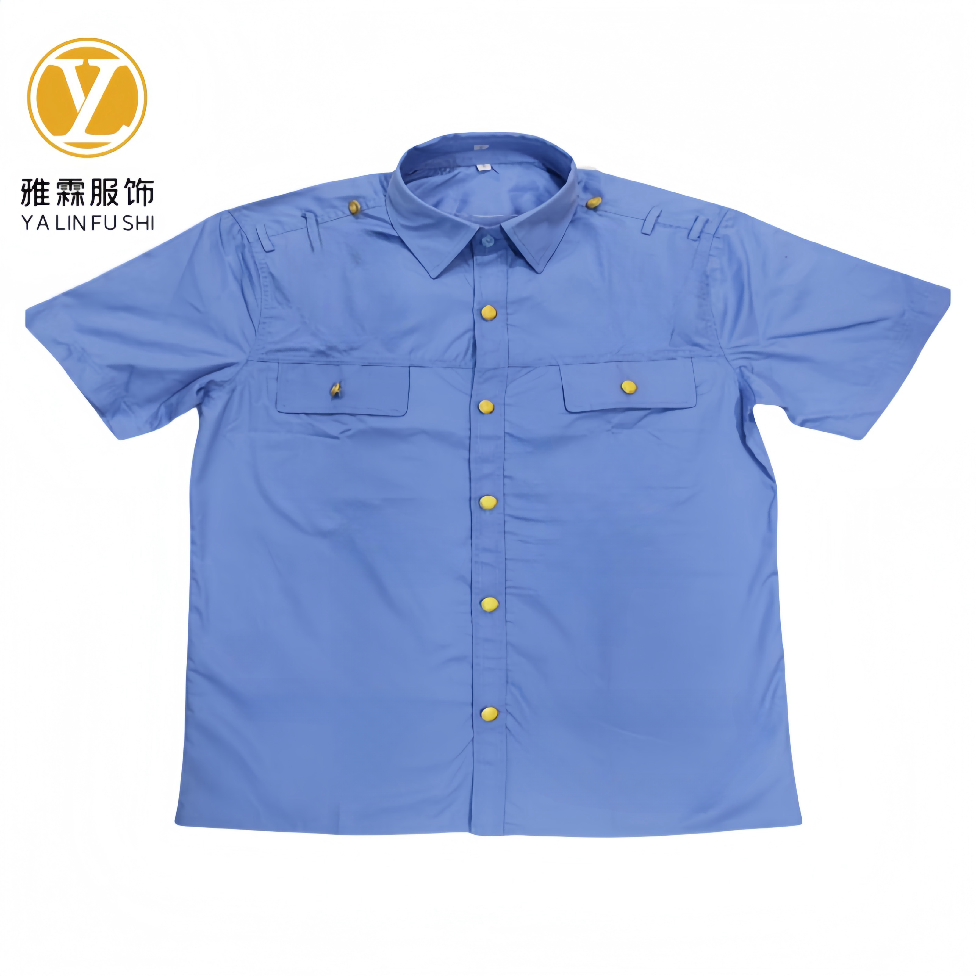 雅霖服 高质棉短袖保安衬衫YLF-24MY66 件高清大图