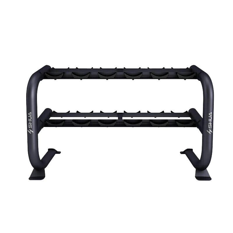 舒华(SHUA)SH-DR08[哑铃架]橡胶哑铃家用安全耐摔包胶组合健身房哑铃架 需另配哑铃高清大图