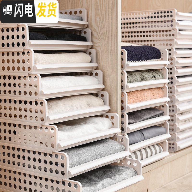 三维工匠衣帽间衣橱衣服收纳抽屉盒塑料抽屉式衣柜收纳神奇整理储物盒高清大图
