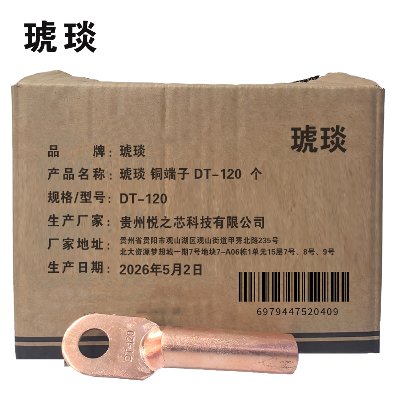 琥琰 铜端子 DT-120 个高清大图