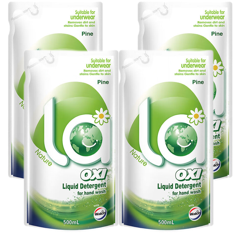 威露士手洗洗衣液除菌除螨内衣内裤清洁500ml4袋装