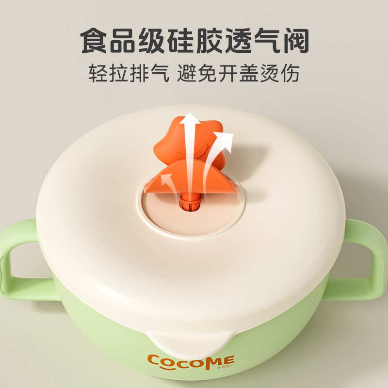 可可萌儿童碗辅食餐具宝宝碗餐具耐摔防烫儿童小孩训练专用吃饭碗水壶水杯高清大图