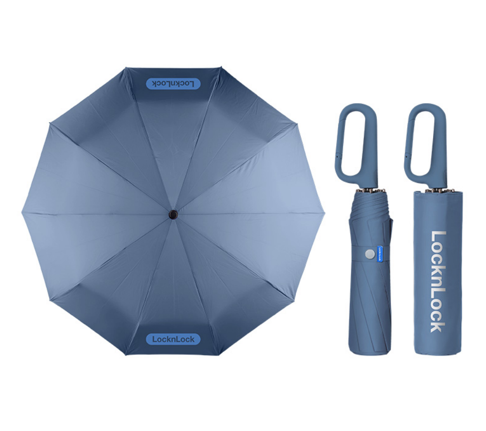 乐扣乐扣ETM880BLUFU商务环扣自动伞(烟雨蓝) 23寸