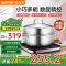 苏泊尔(SUPOR)电磁炉套装智能电磁灶火锅超薄家用触屏控制小型多功能电火锅涮蒸炖煎一体炉灶C21-IC20