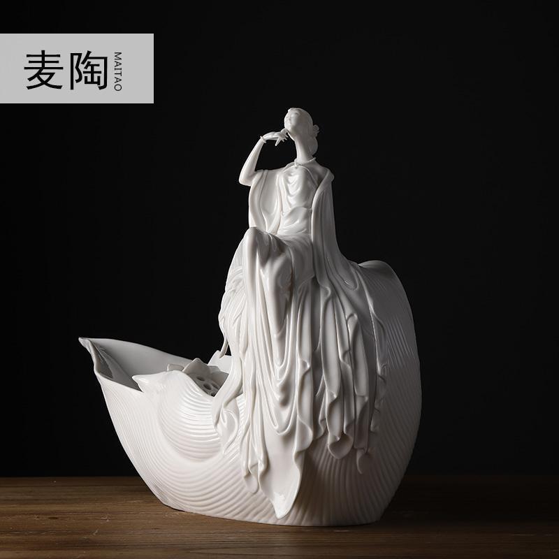 美帮汇德化白瓷塑艺术工艺收藏品观音家居摆件创意工艺礼品高清大图