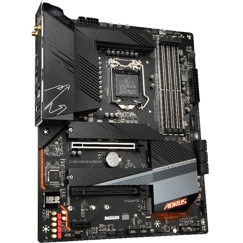 技嘉Z590 AORUS ELITE AX主板+英特尔 i7-11700KF CPU+鑫谷冰封360RGB散热器