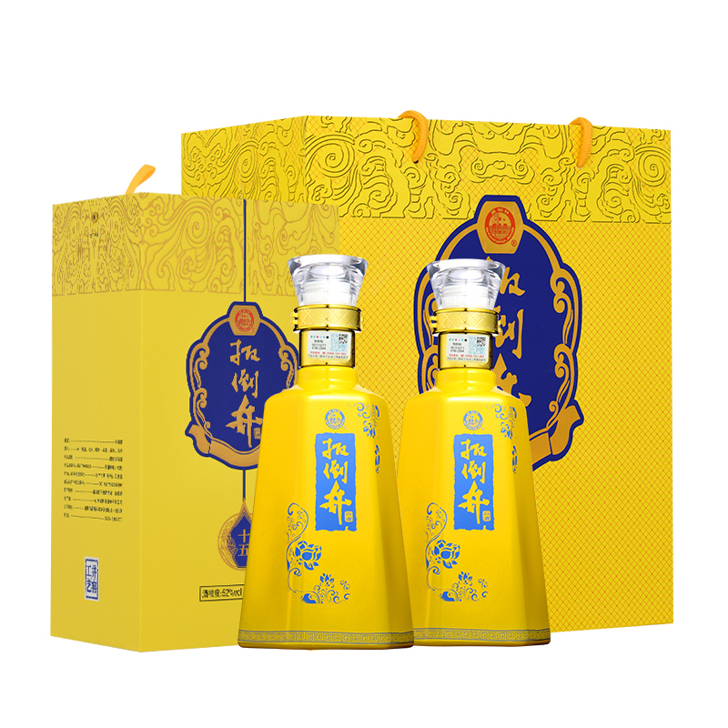 扳倒井 52度十五 500ml*6瓶礼盒装 浓香型 纯粮食酒 配专属手提袋 白酒整箱