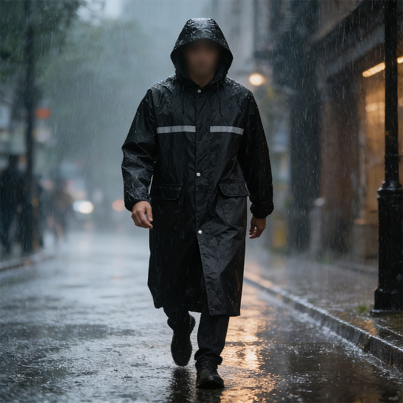 山之只 双层双口袋连体雨衣 XL 件高清大图