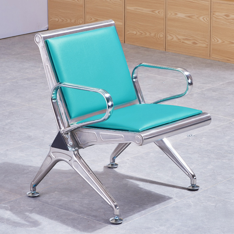 中豫鑫泽 ZYXZ5021023 连排椅机场椅公共座椅长椅等候椅 单人位绿色坐垫高清大图