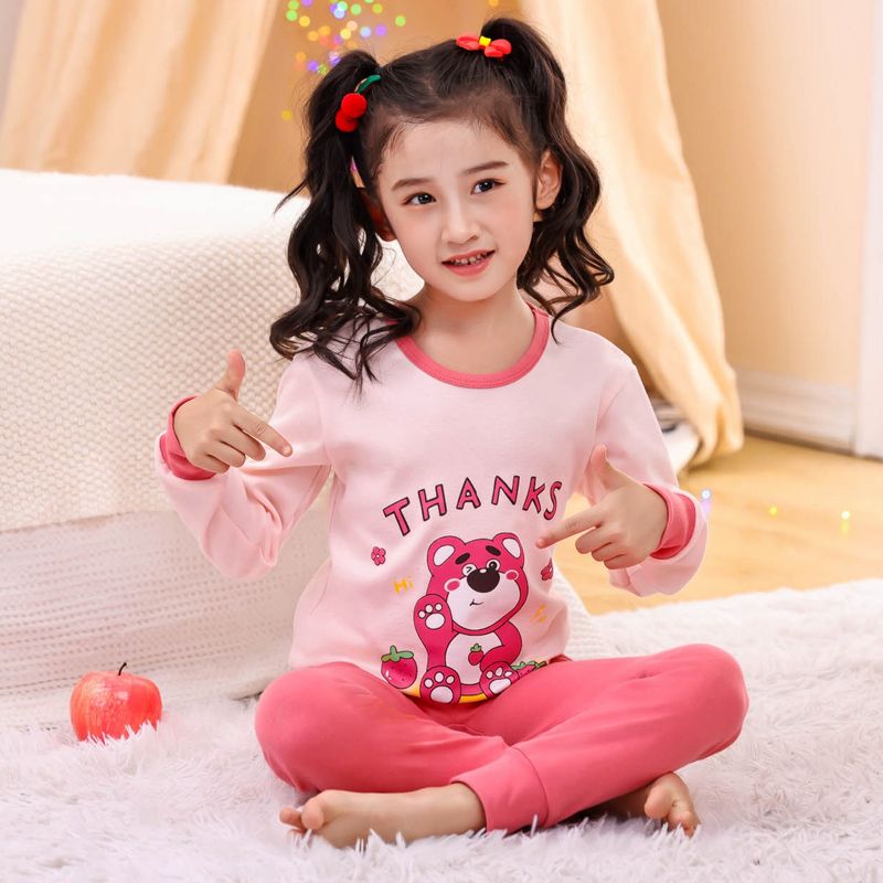 儿童秋衣秋裤内衣套装男女童中大童小孩睡衣棉毛衫秋高清大图