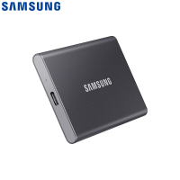 三星(SAMSUNG) 1TB Type-c USB 3.2 移动固态硬盘(PSSD) T7 灰色 NVMe传输速度1050MB/s 超薄时尚