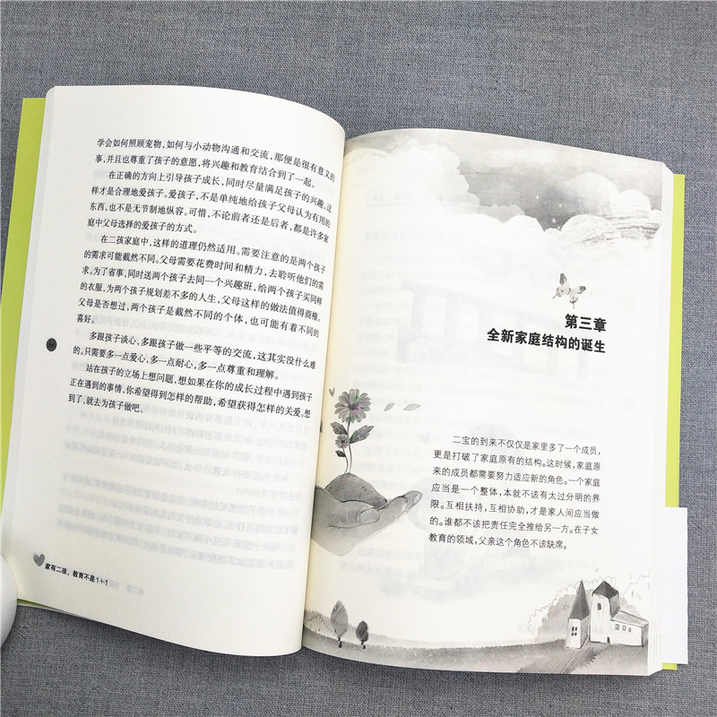 [正版]家有二孩 教育不是1+1 好家风好家教书系 正面管教好妈妈胜过好老师育儿百科 家庭教育亲子早教家教育儿故事高清大图