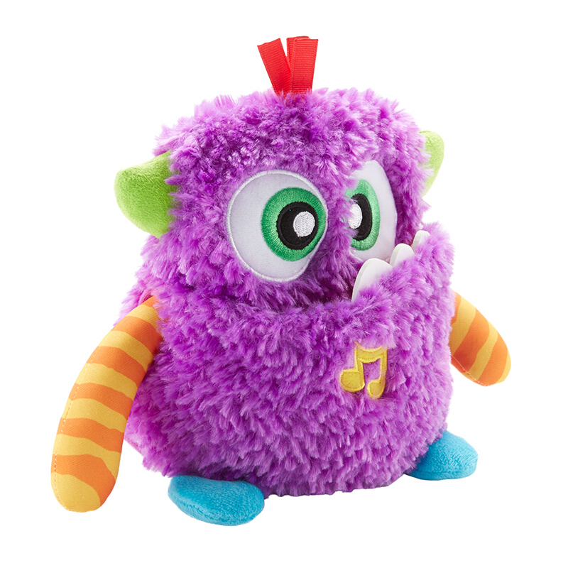 费雪fisherprice毛绒音乐小怪兽便携安抚宝宝婴幼儿童玩具小怪兽系列