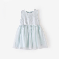 铅笔俱乐部童装女童连衣裙2022秋季新款儿童背心裙子小宝宝公主裙 100cm 粉绿