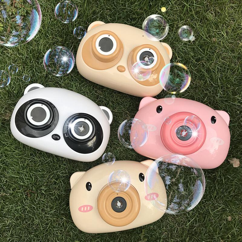 美澌嘉小猪泡泡机网红玩具抖音同款照相机儿童全自动吹泡水液视频
