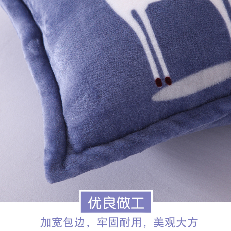 一对装加厚法枕套冬枕头套成人枕皮4874单人高清大图