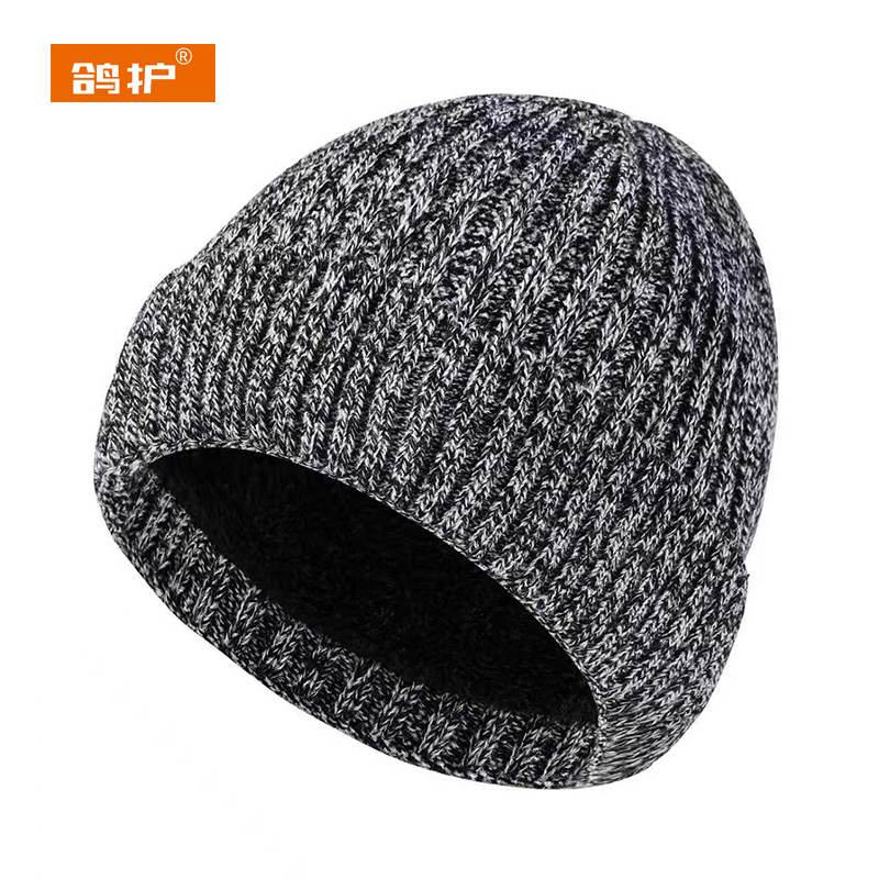 鸽护 毛线帽 GH164QDK-麻灰色 顶高清大图
