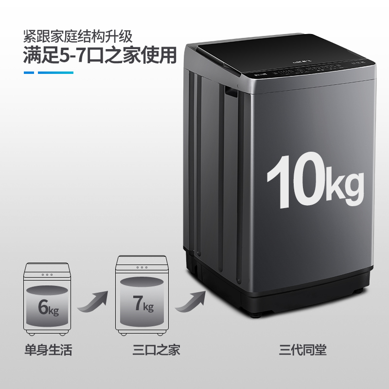 新飞(Frestec)10公斤波轮全自动 水电双宽 桶自洁 家用大容量洗衣机XQB100-1800YHD