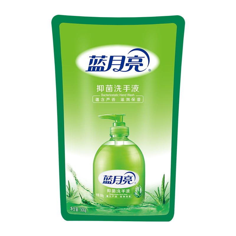 蓝月亮芦荟强效抑菌洗手液滋润保湿不伤手家用袋装500g高清大图