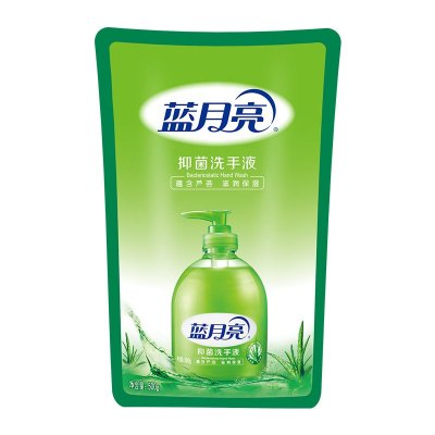 蓝月亮芦荟强效抑菌洗手液滋润保湿不伤手家用袋装500g