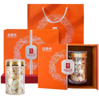 长白山人参白参片含皂苷丰富菊花芯纹白参片干货礼盒100g*1盒