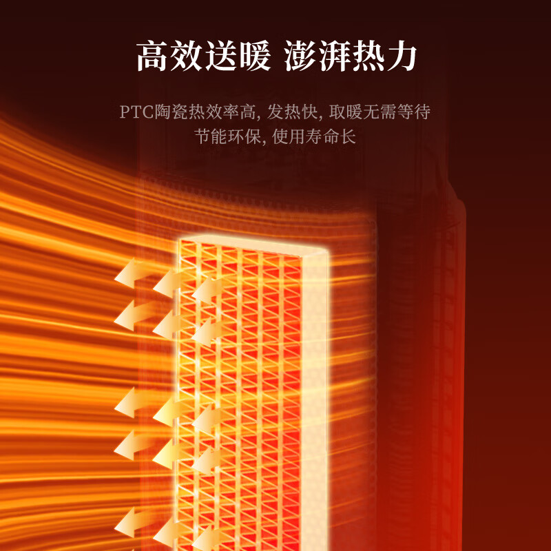松下(Panasonic)取暖器家用/便携暖风机/办公室桌面电暖气/台式节能石墨烯电暖器烤火电暖炉DS-PF203CW高清大图