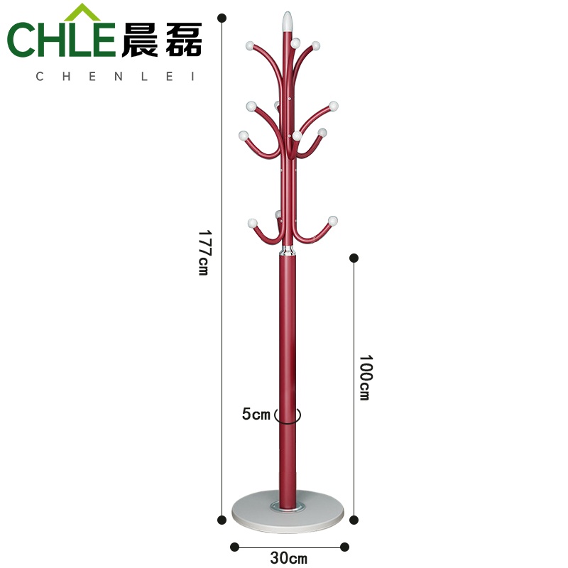 晨磊 衣帽架 落地式(红色) 个高清大图