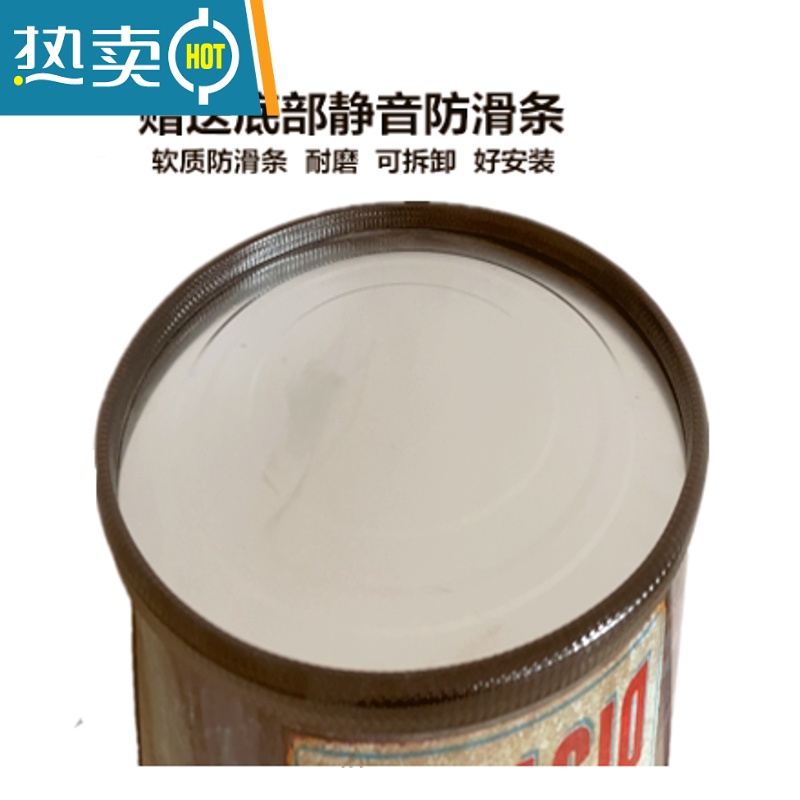 敬平子美式工业风餐厅凳创意收纳铁桶凳储物凳复古铁皮圆桶凳收纳凳高清大图