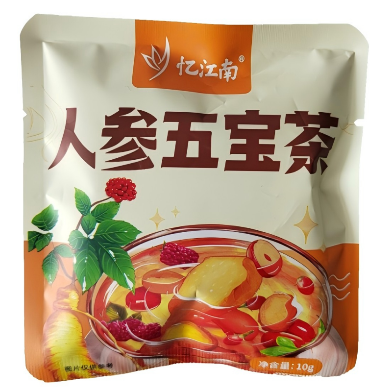 忆江南 花茶果茶小包装冲泡冷泡养颜袋装人参五宝茶10g 花茶