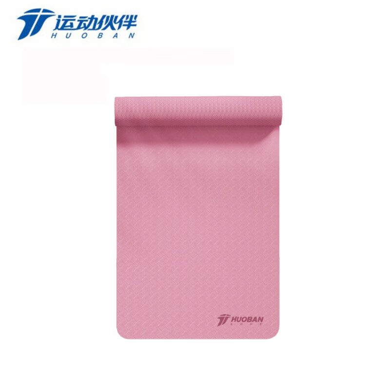 运动伙伴 瑜伽TPE运动健身训练双色瑜伽垫 HB576 1830*800*6mm 蓝色高清大图