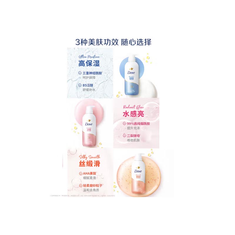 多芬精华沐浴露500g 水感亮 樱花甜香(瓶)高清大图