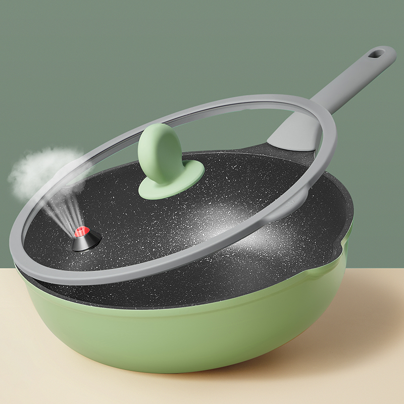 炊大皇(COOKER KING) CG32ZQ-1 麦饭石不粘炒锅易洁超轻平底炒煎锅