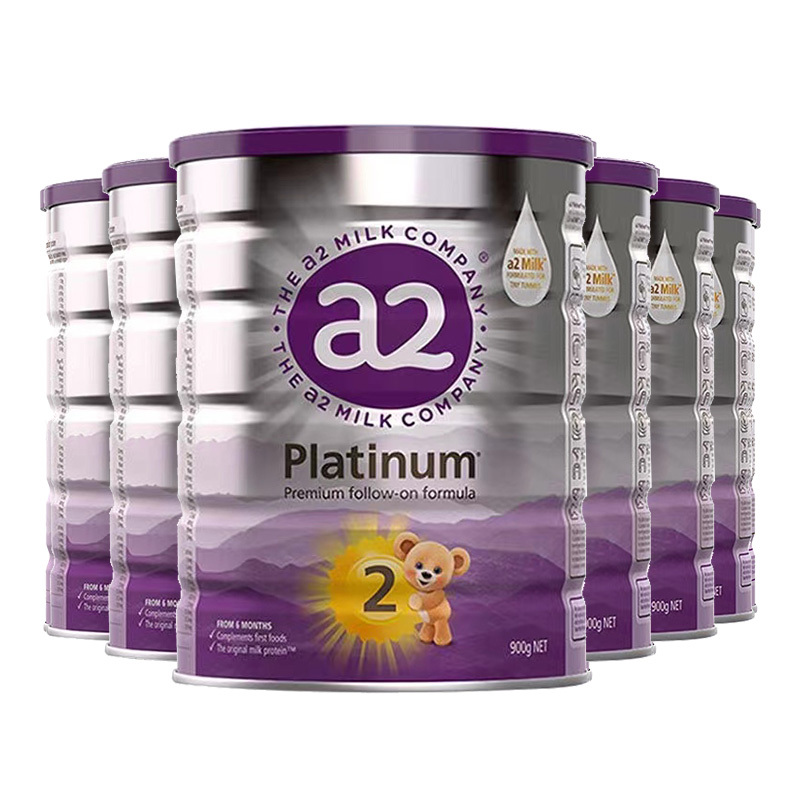 6罐装 | 澳洲a2 Platinum 白金版 配方奶粉2段(6-12个月)900g/罐 新西兰进口[效期26年02月]