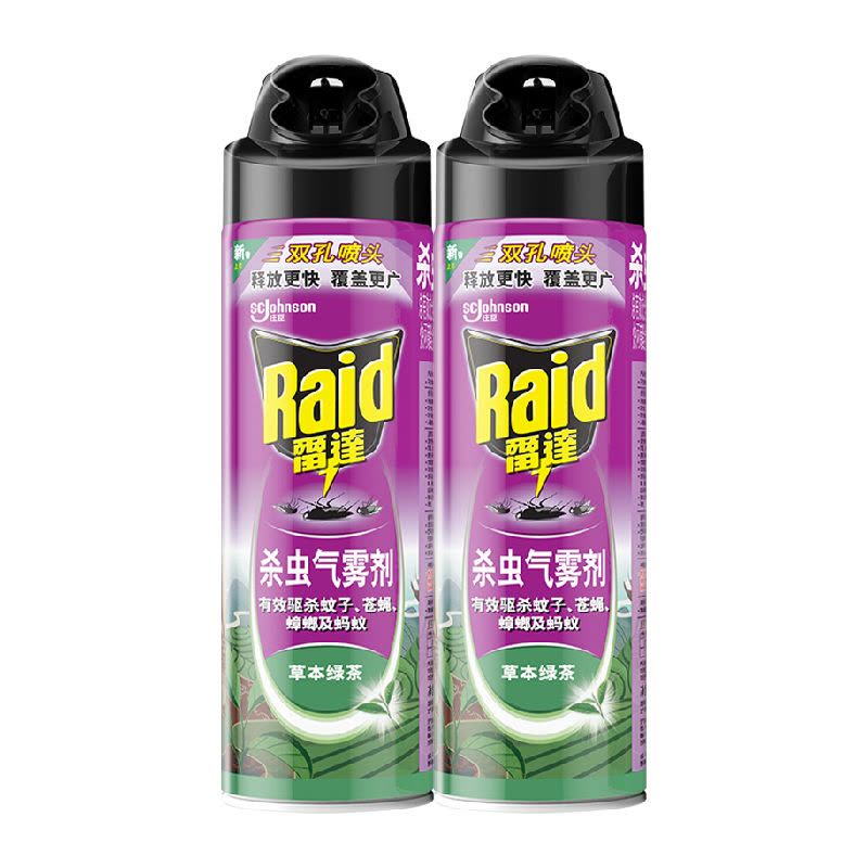 雷达杀虫气雾剂550ml双包装 草本绿茶新香型强力灭杀蟑螂苍蝇蚊子蚂蚁杀虫剂图片
