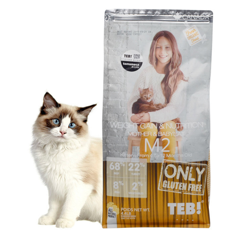 TEB!汤恩贝M2猫粮幼猫及孕猫高能增肥发腮营养补充猫干粮4.4磅2kg无谷幼猫粮高清大图