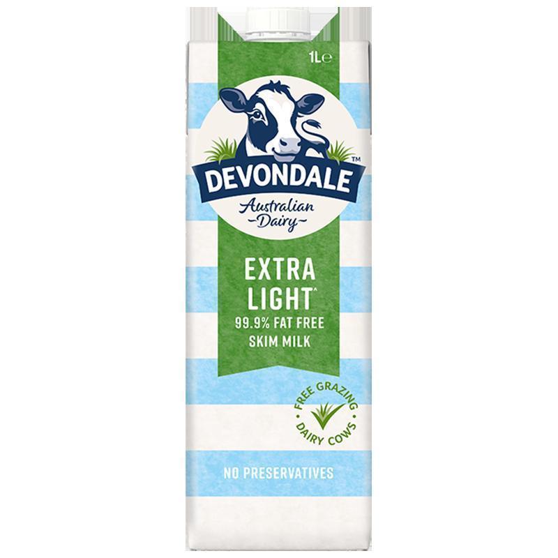 [家庭分享装]德运(Devondale)脱脂高钙纯牛奶 1000ml*10盒UHT 液奶进口牛奶 学生牛奶箱装奶送礼礼盒