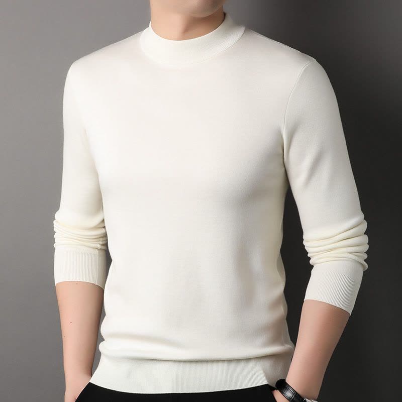 精纺加厚山羊绒衫春秋新款圆领男士羊绒衫100%宽松加厚羊毛衫套头针织打底衫毛衣男套头长袖纯羊绒春秋季休闲打底衫毛衣男图片